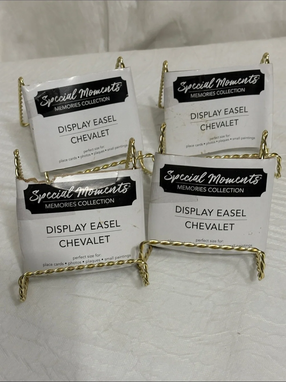 Special Moments Gold Metal Display Easels - Set of 4